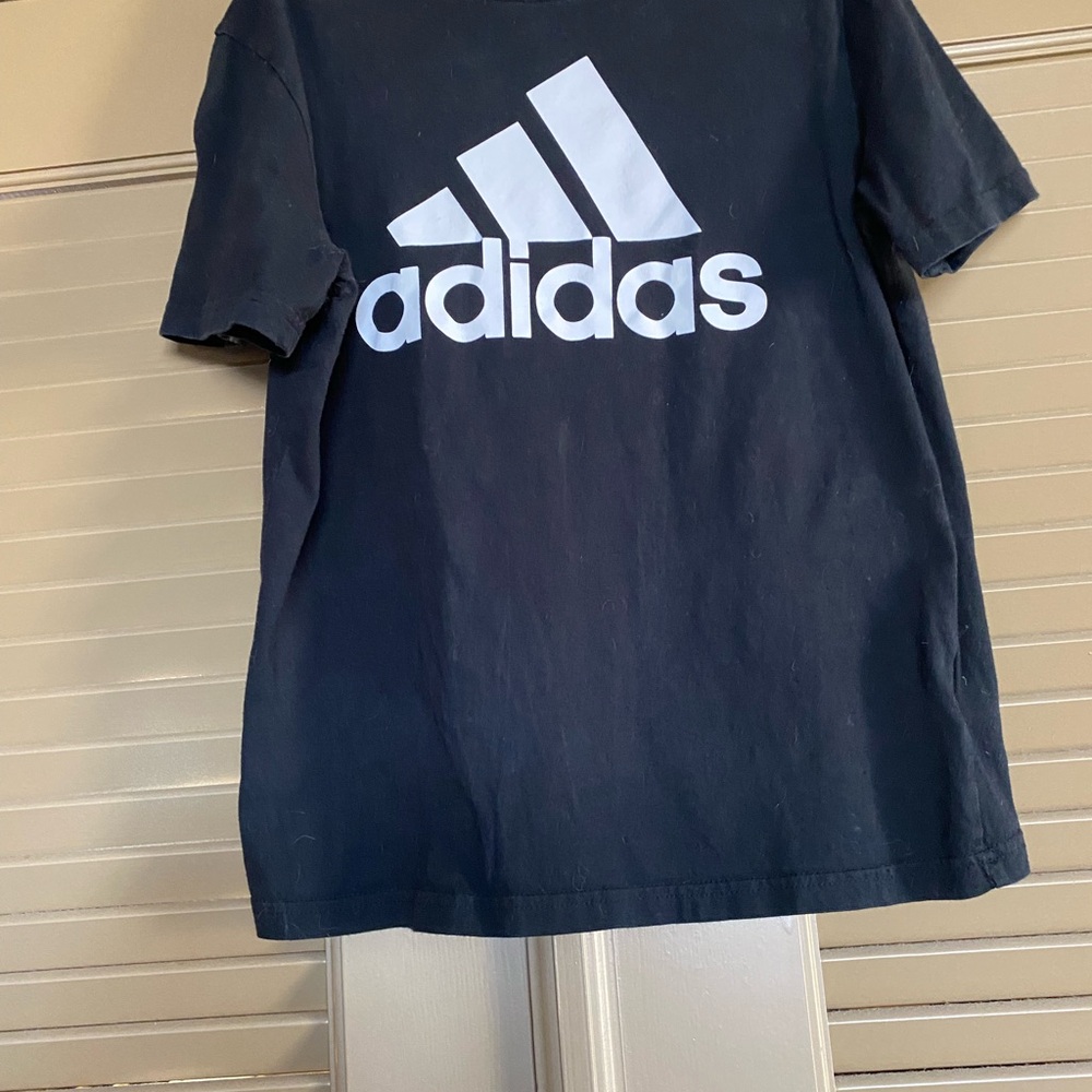 Adidas Black Tee with White Logo